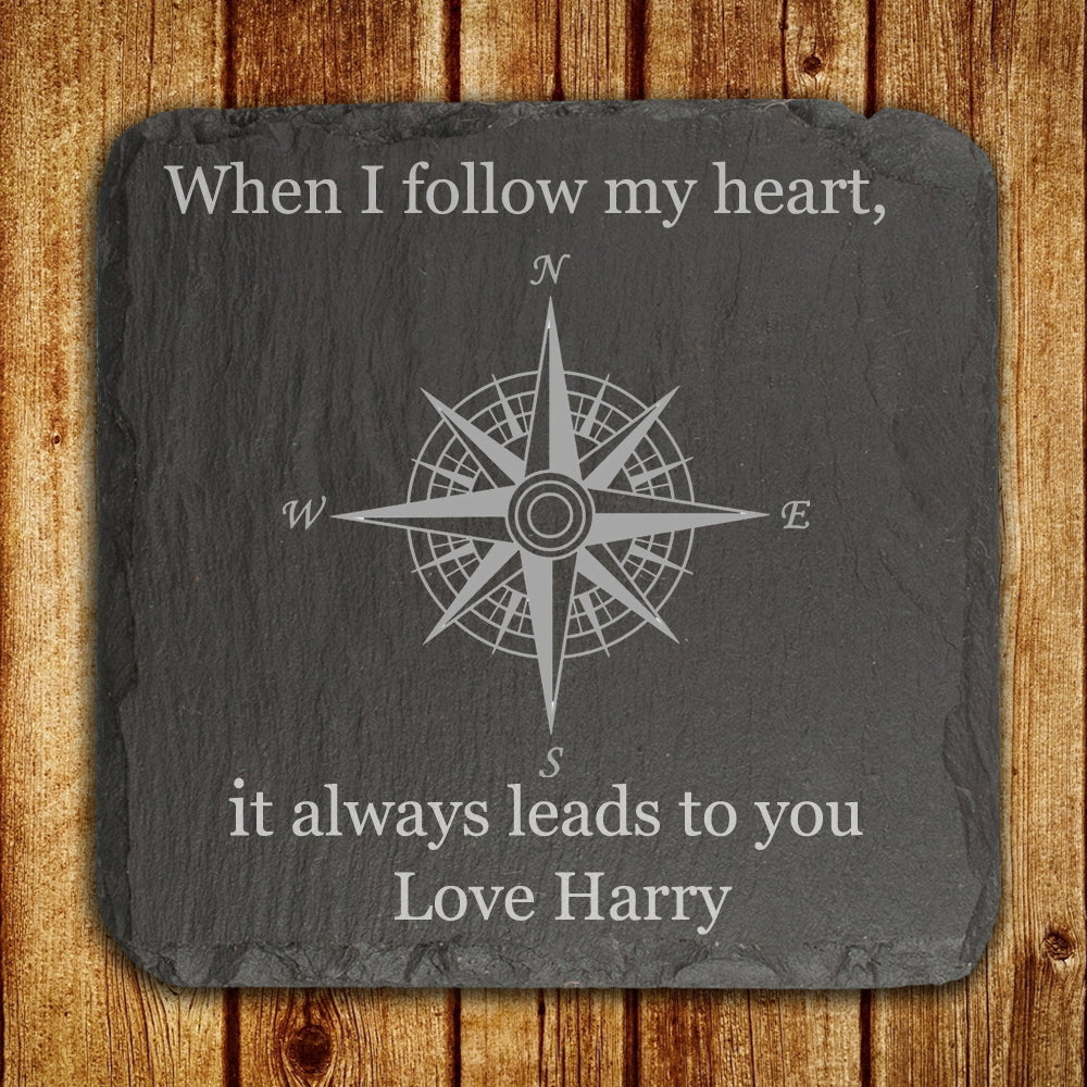 Personalized Keepsakes - When I Follow My Heart, It Always Leads To You 