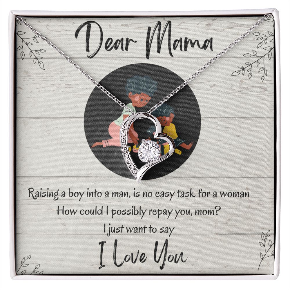 Dear Mama Heart Pendant Necklace + Mom Message Card | Lovesakes