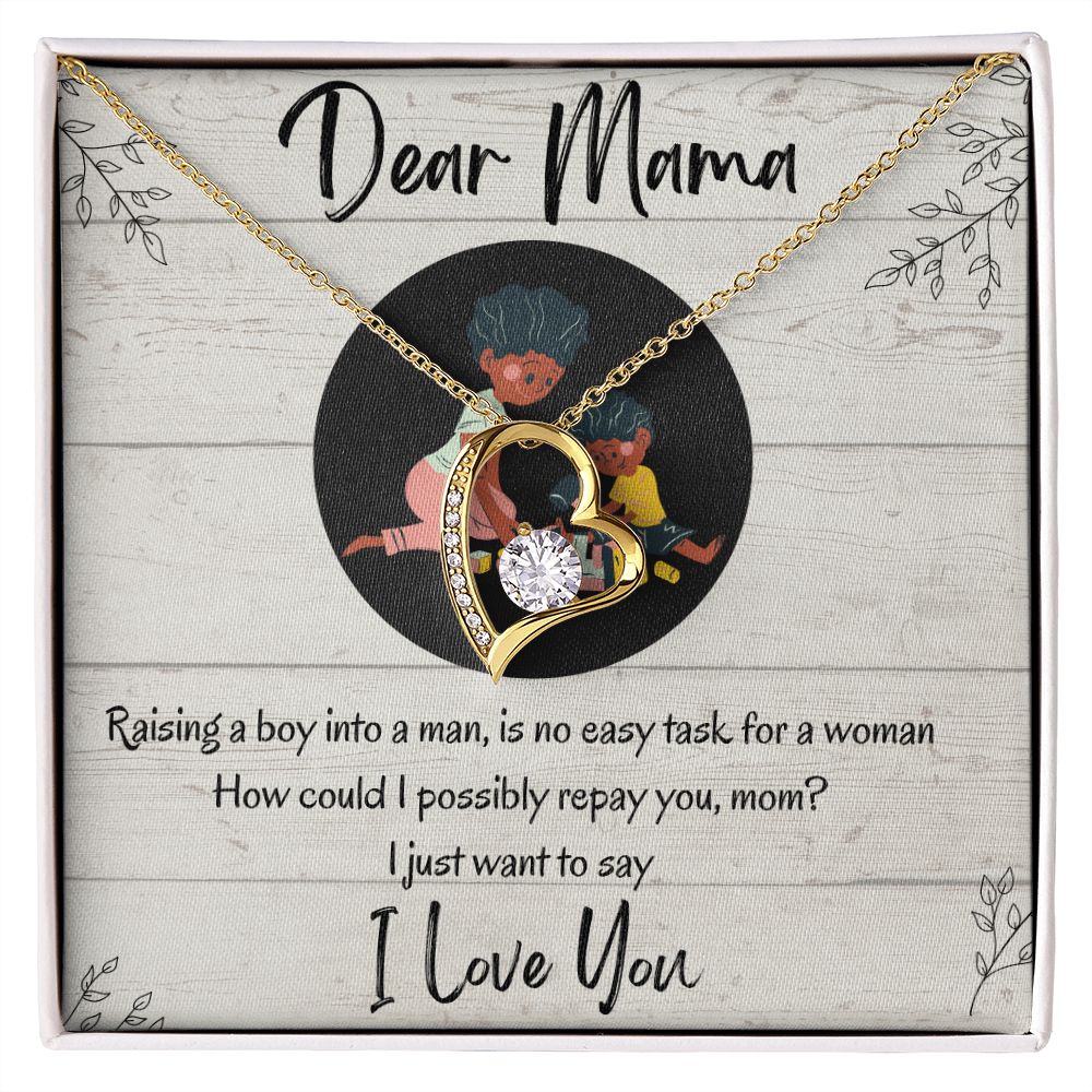 Dear Mama Heart Pendant Necklace + Mom Message Card | Lovesakes