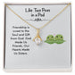 Like Two Peas in a Pod Ribbon Necklace + Freind Card | Lovesakes