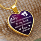 To my wife -Custom Engraved Graphic Heart Pendant Necklace 