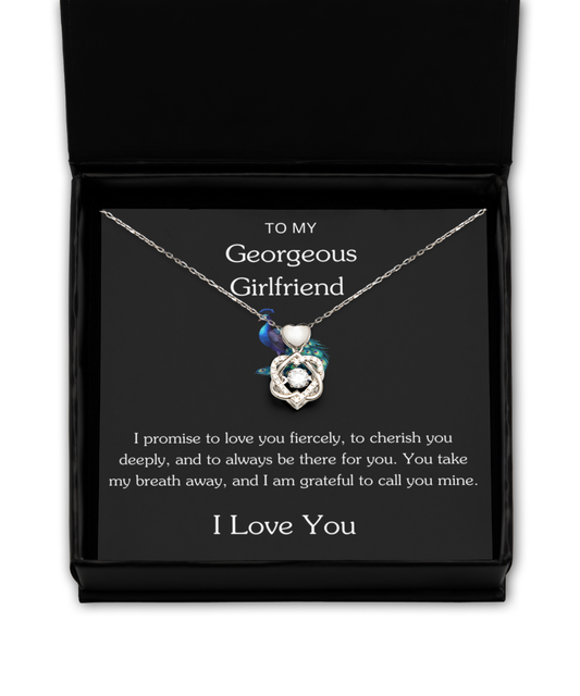 Heart Knot Necklace + Girlfriend Message Card