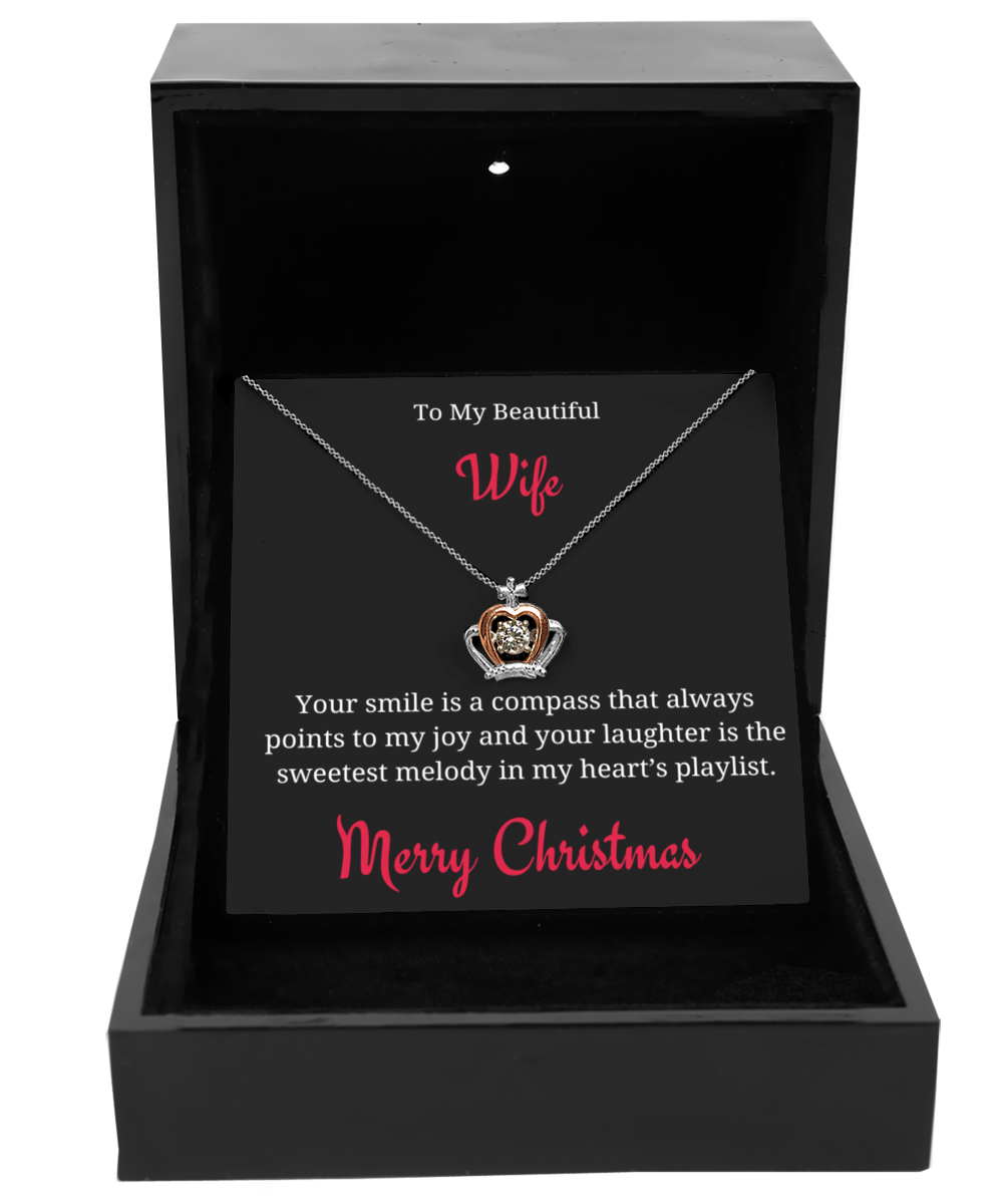 Wife Crown Pendant Necklace + Christmas Card - Lovesakes