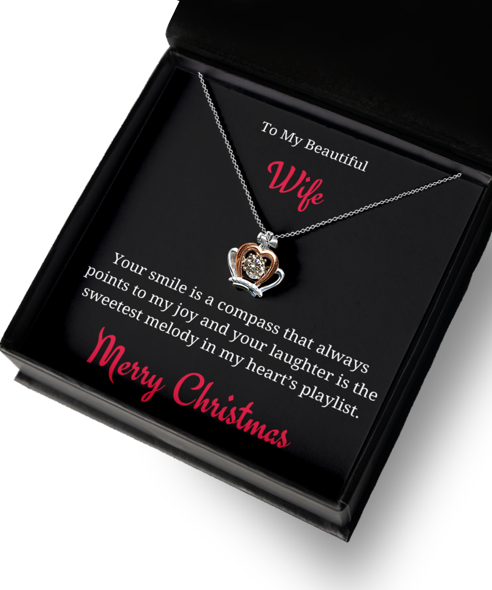 Wife Crown Pendant Necklace + Christmas Card - Lovesakes