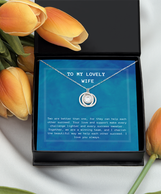 Double Crystal Necklace + Wife Card