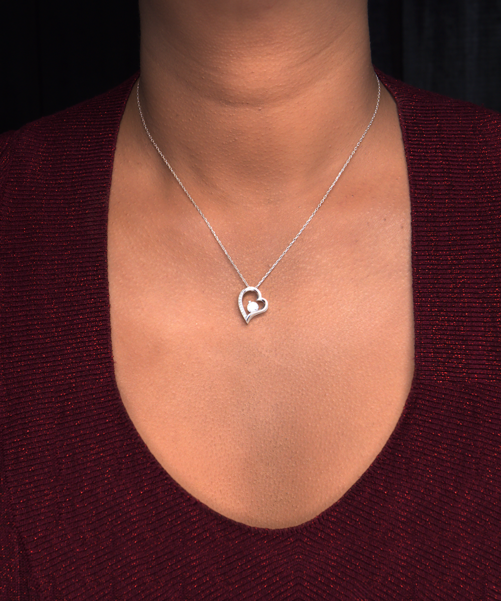 Silver Solitaire Necklace + Wife Xmas Card - Lovesakes