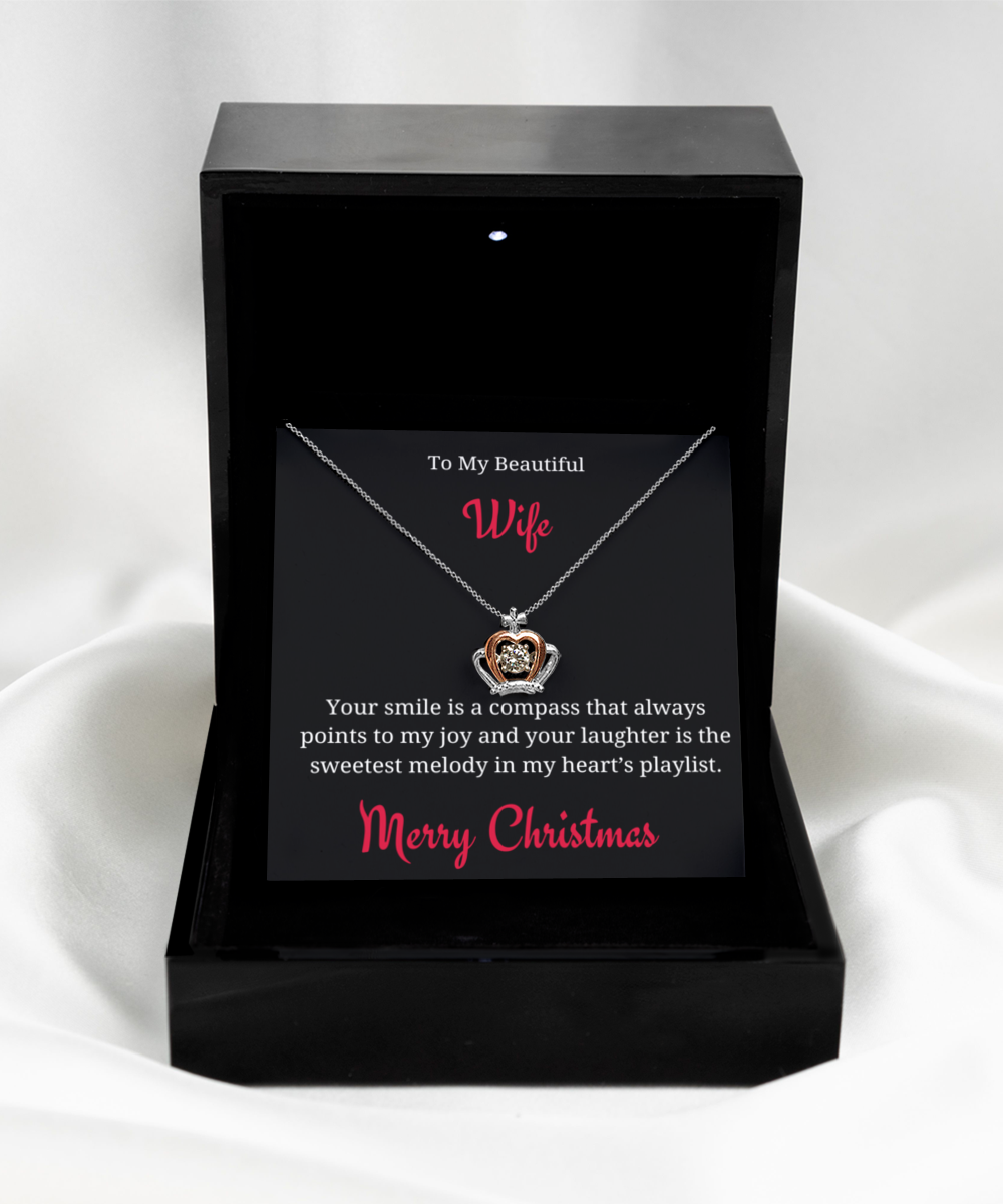 Wife Crown Pendant Necklace + Christmas Card - Lovesakes