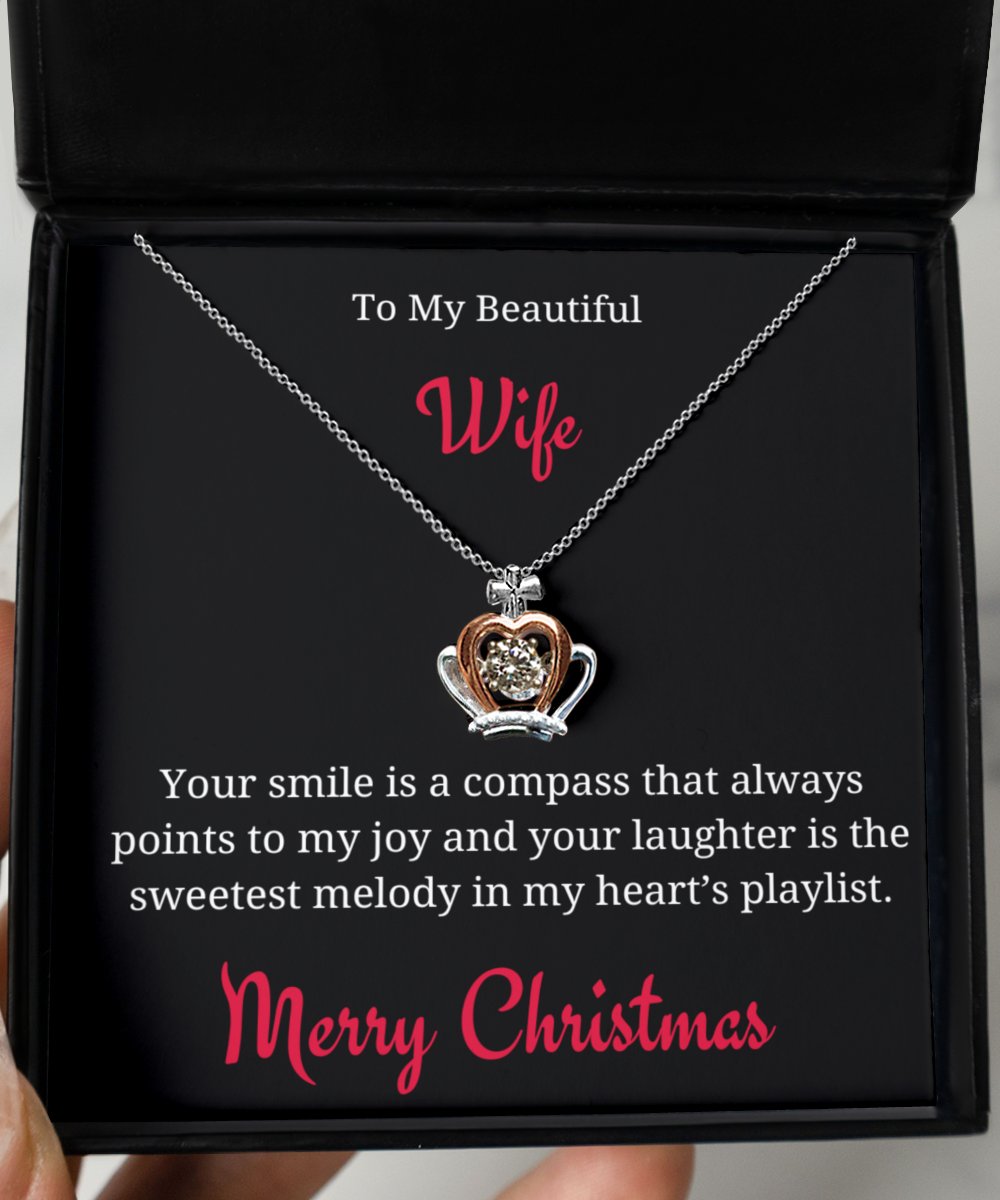 Wife Crown Pendant Necklace + Christmas Card - Lovesakes