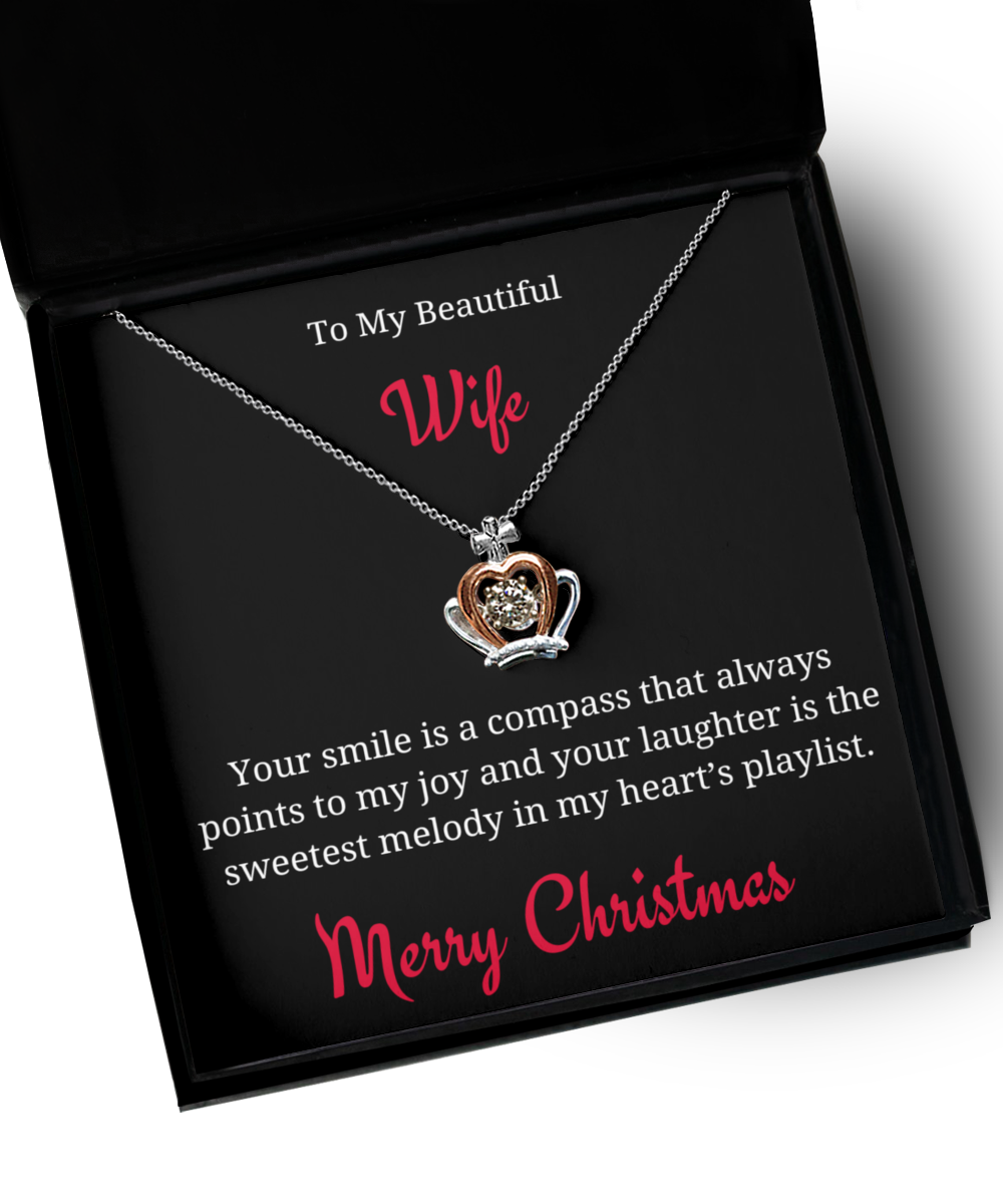 Wife Crown Pendant Necklace + Christmas Card - Lovesakes