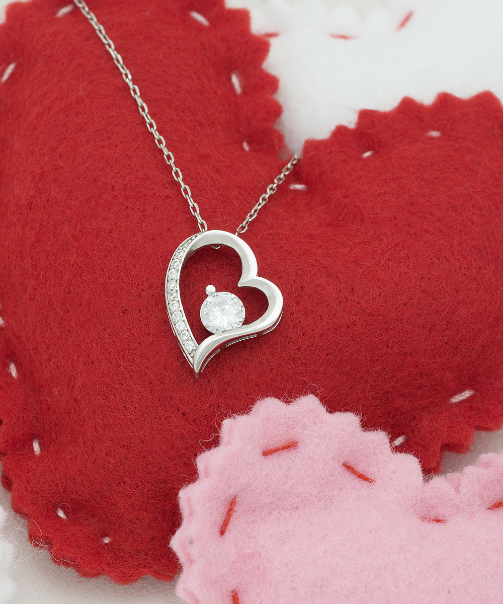 Silver Solitaire Necklace + Wife Xmas Card - Lovesakes